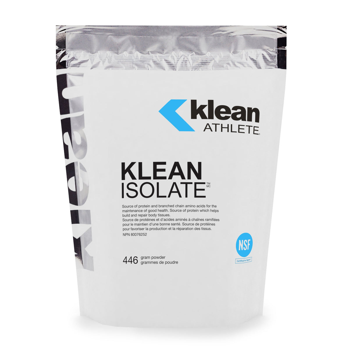 Klean Athlete Klean Isolate bottle closeup for post-workout protein support
