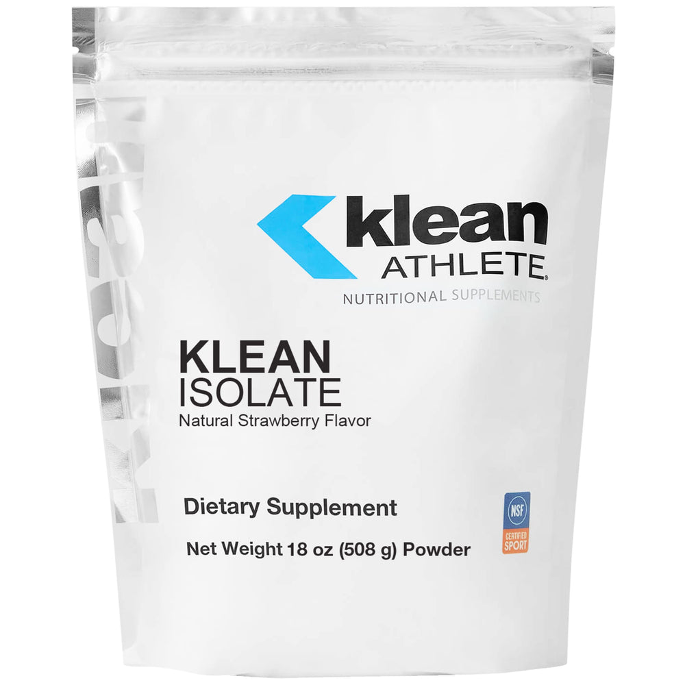 Klean Athlete Klean Isolate bottle; convenient post-workout protein option.