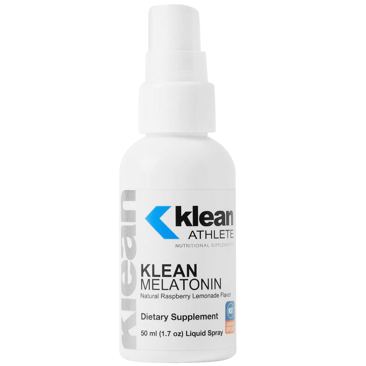 Klean ATHLETE Melatonin Raspberry Lemonade spray bottle (1.7 oz) on neutral backdrop