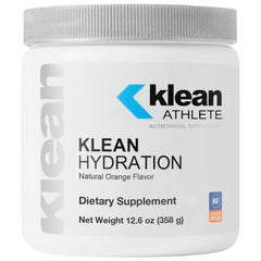 Front view of Klean Hydration 12.6 oz bottle, Natural Orange flavor