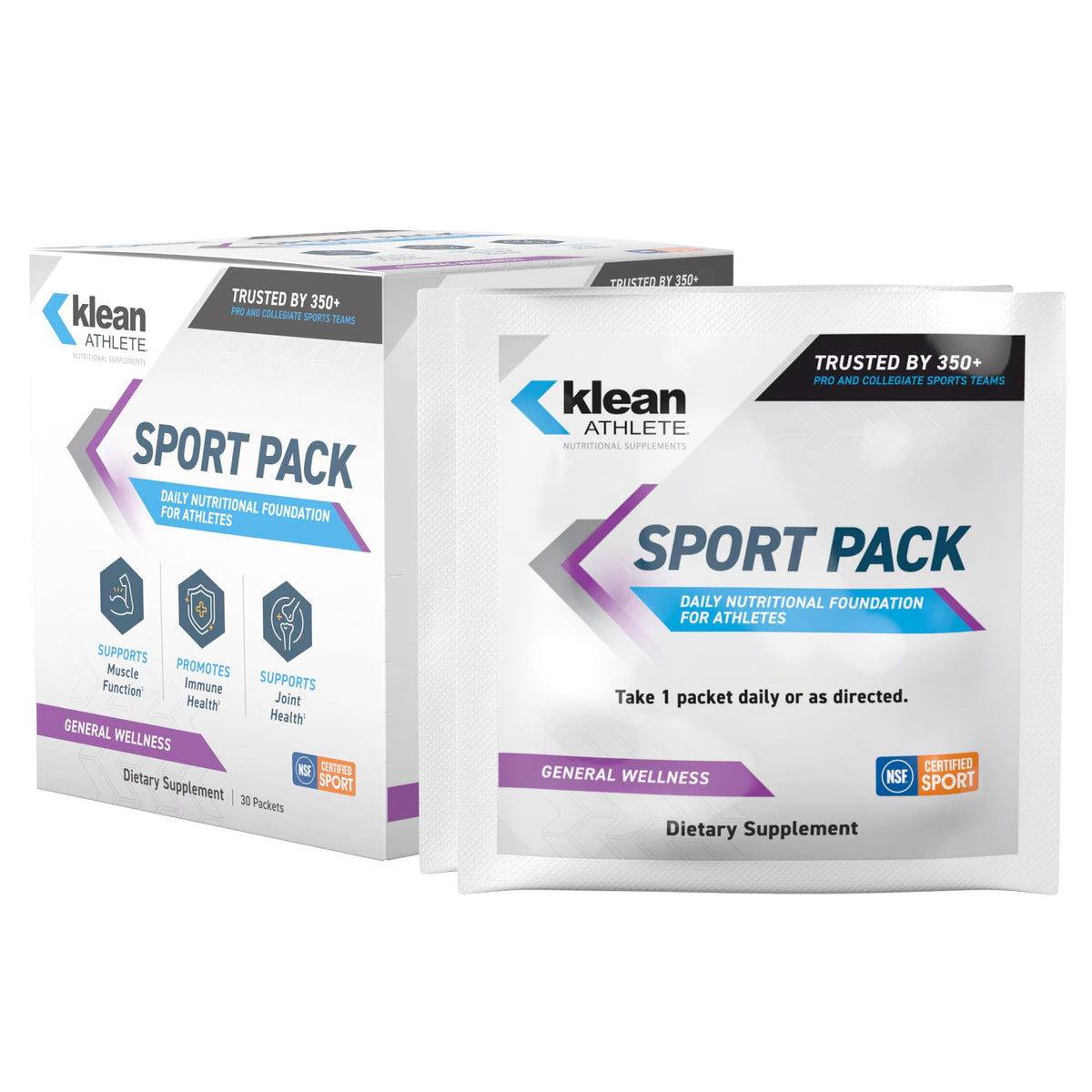 Klean Sport Pack individual daily packet on white background