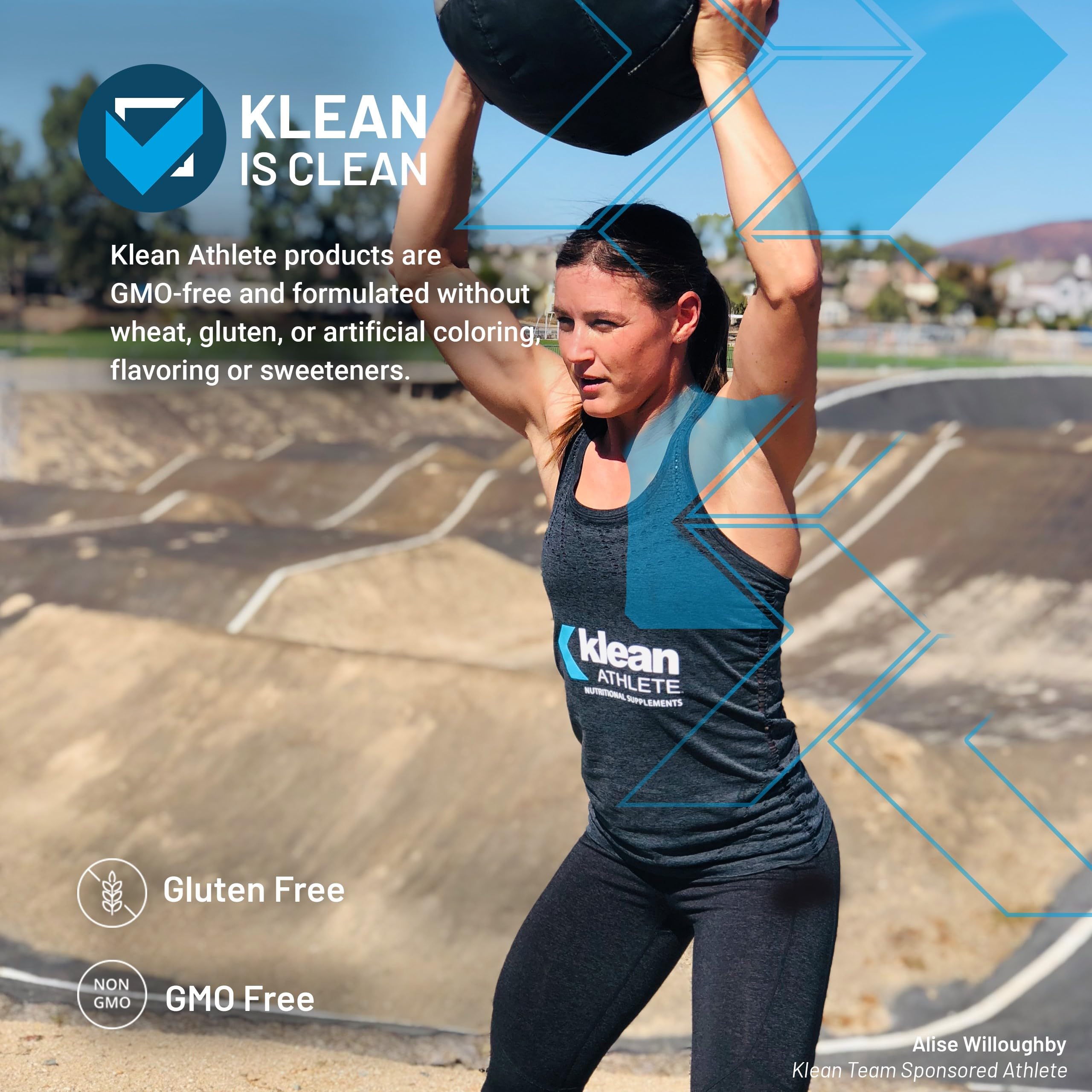 Assorted Klean Sport Pack packets fanned out on a surface