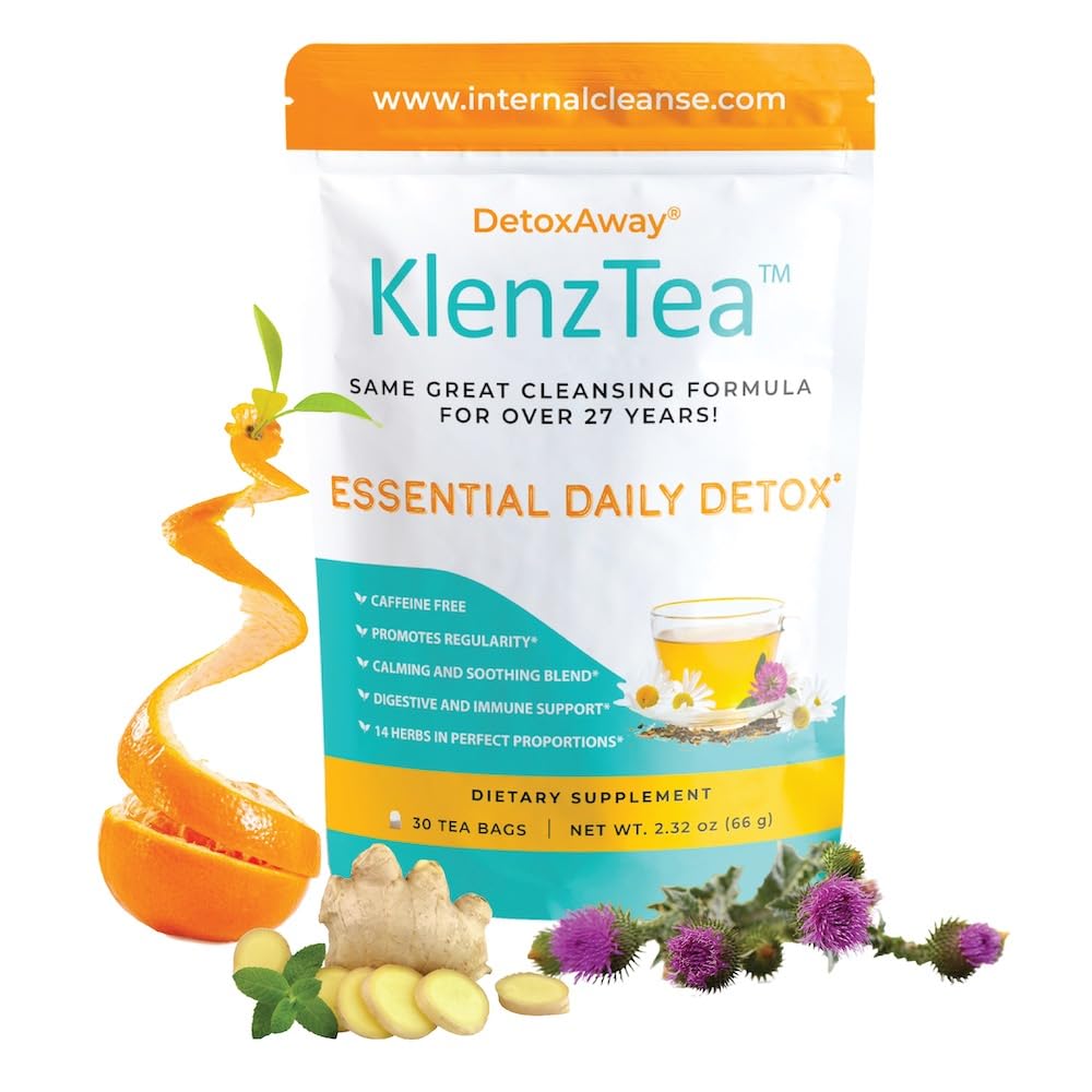 Illustration of the 14 herbs used in KlenzTea