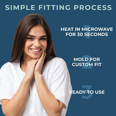 Close-up of Kloud night guard moldable material ready for microwaving