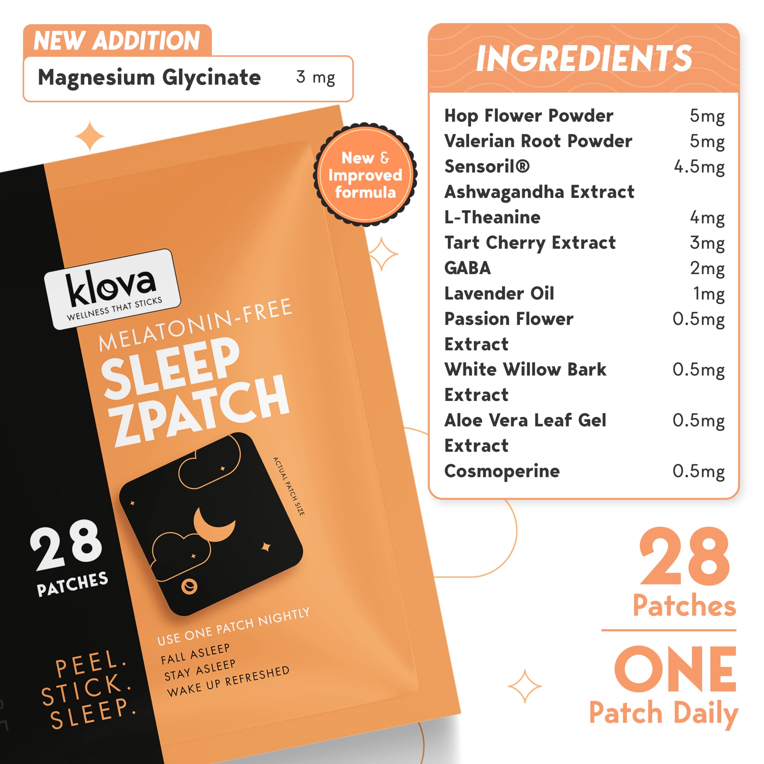 Applying Klova Sleep Patch before bed