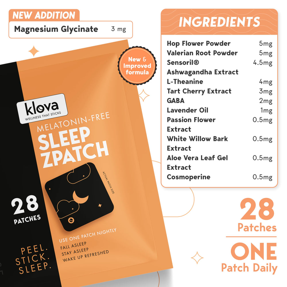 Applying Klova Sleep Patch before bed