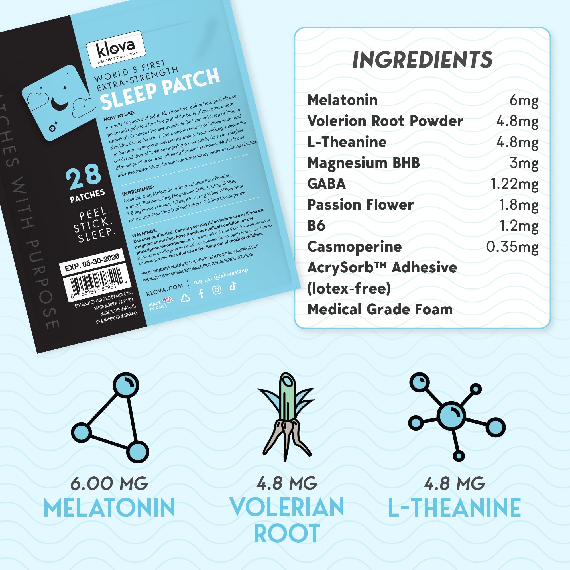 Illustration of Klova's botanical blend ingredients