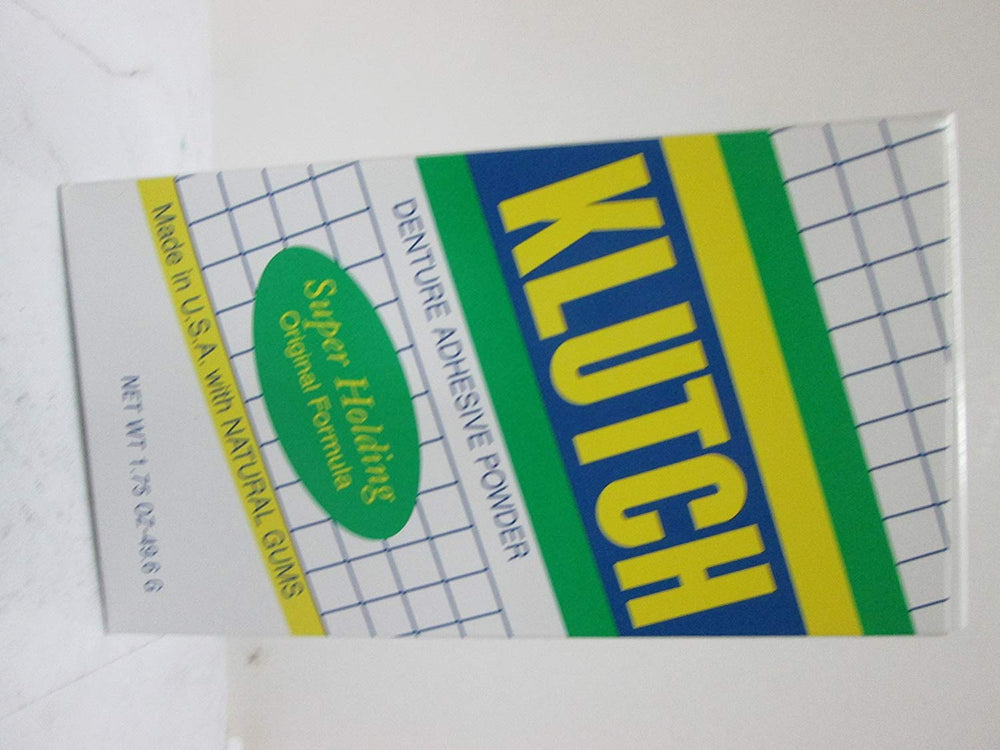 Close-up of Klutch Denture Adhesive Powder texture