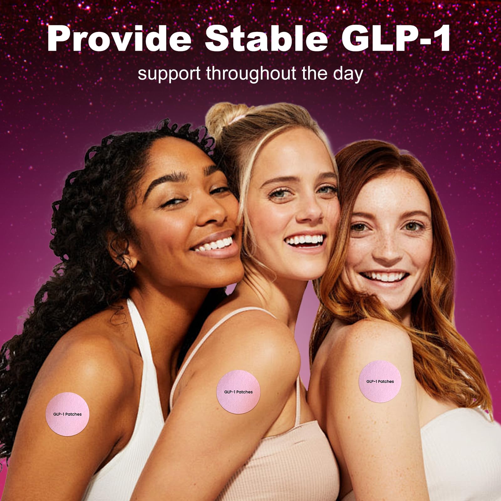 Close-up of micro-encapsulated GLP-1 patch for sustained release