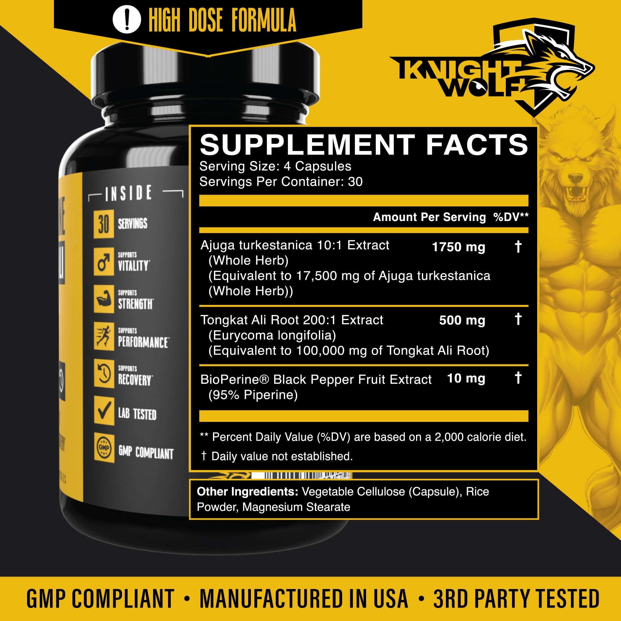 Knight Wolf Supps USA made facility badge signaling stringent quality control