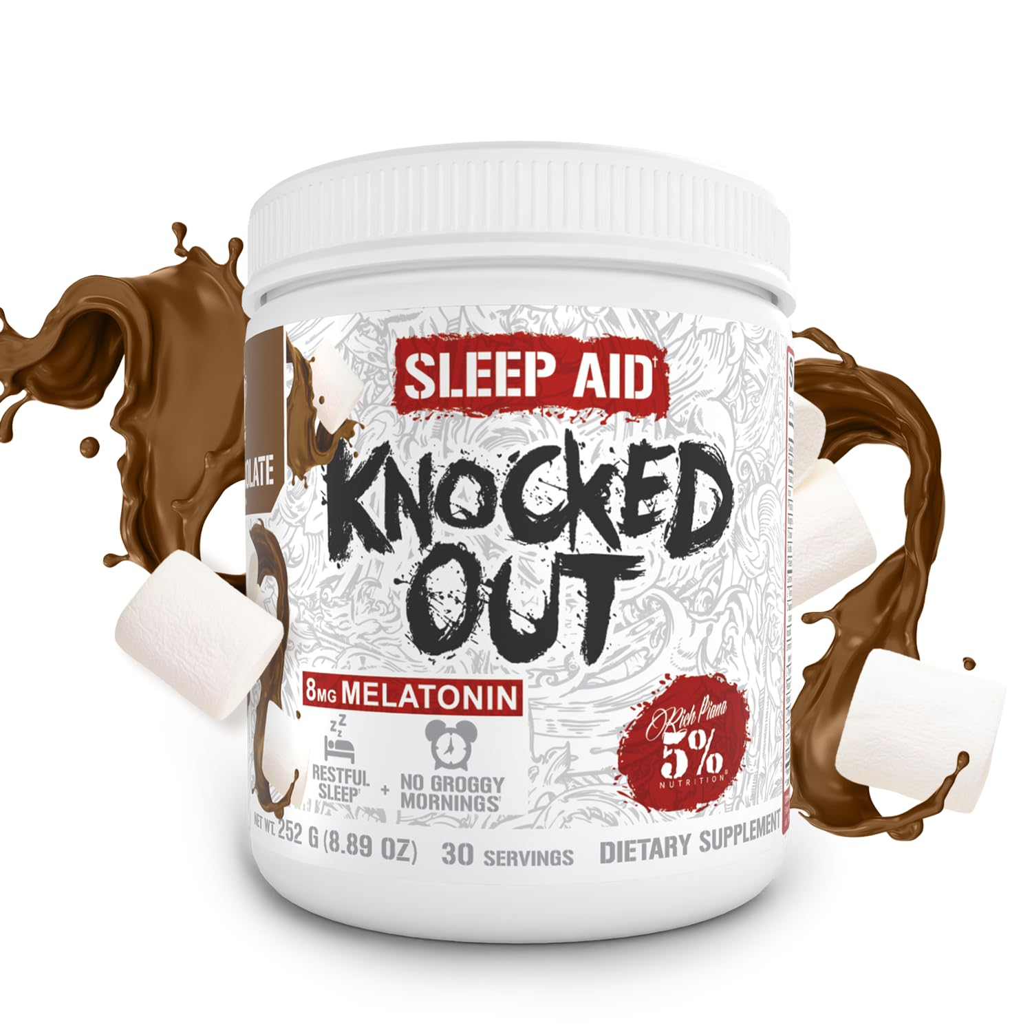 8 mg melatonin dosage emphasized on label