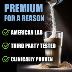 Collagen powder dissolving in water or coffee