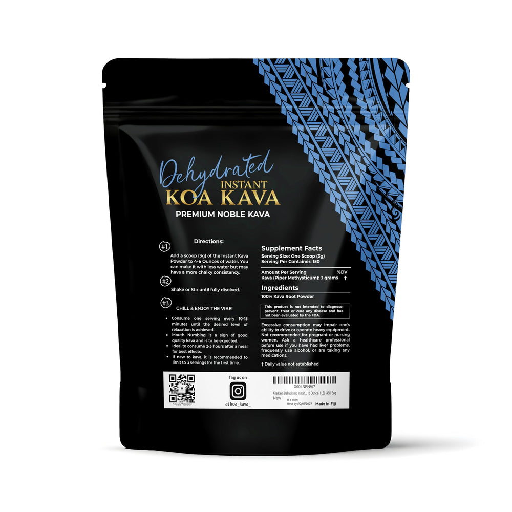 Raw noble kava root used for Koa Kava powder