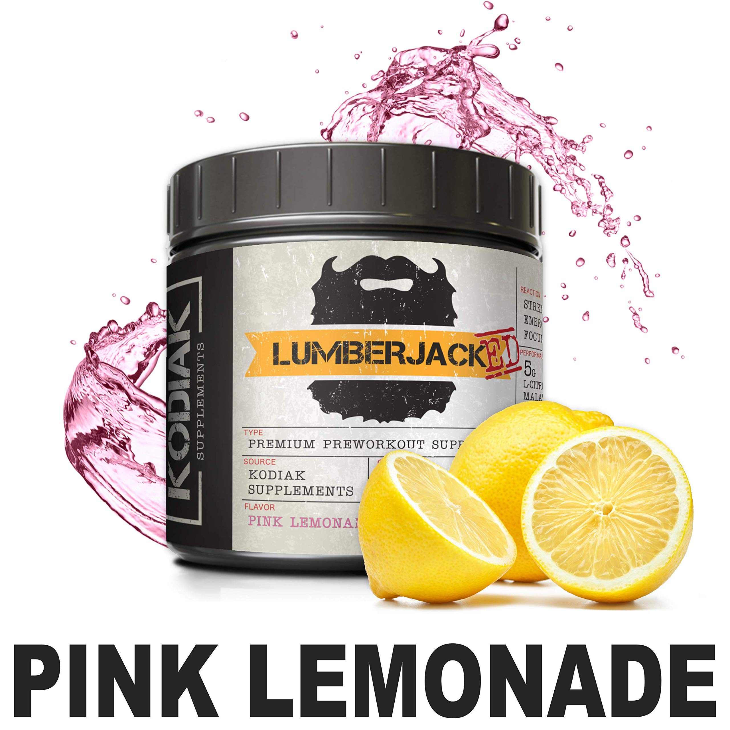 Kodiak Supplements Lumberjacked 30-servings container supports a month of workouts.