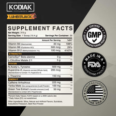 Kodiak Supplements Lumberjacked pump-action image shows stronger pumps during workouts.