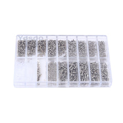 Assorted stainless steel screws, nuts, and washers