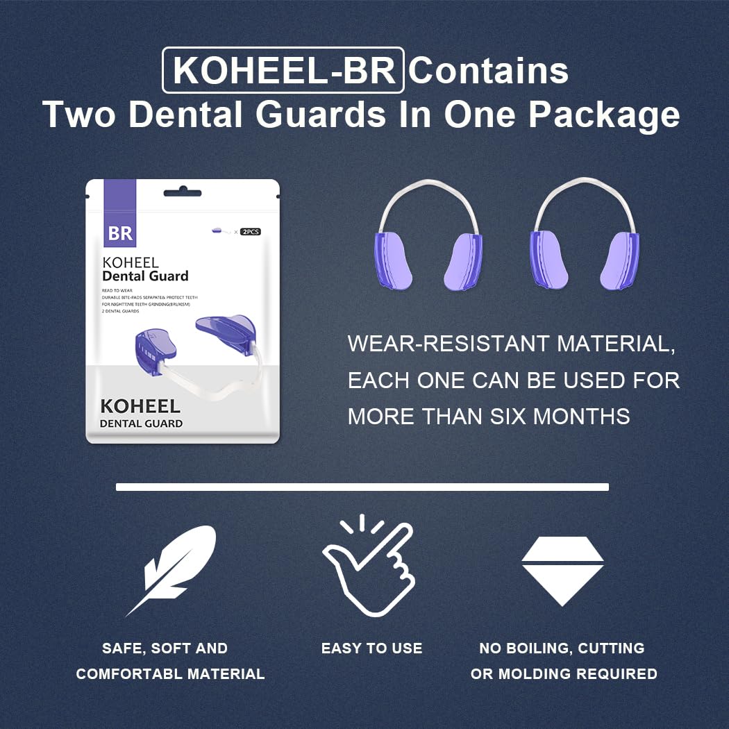 KOHEEL 2-count pack of adjustable mouth guards