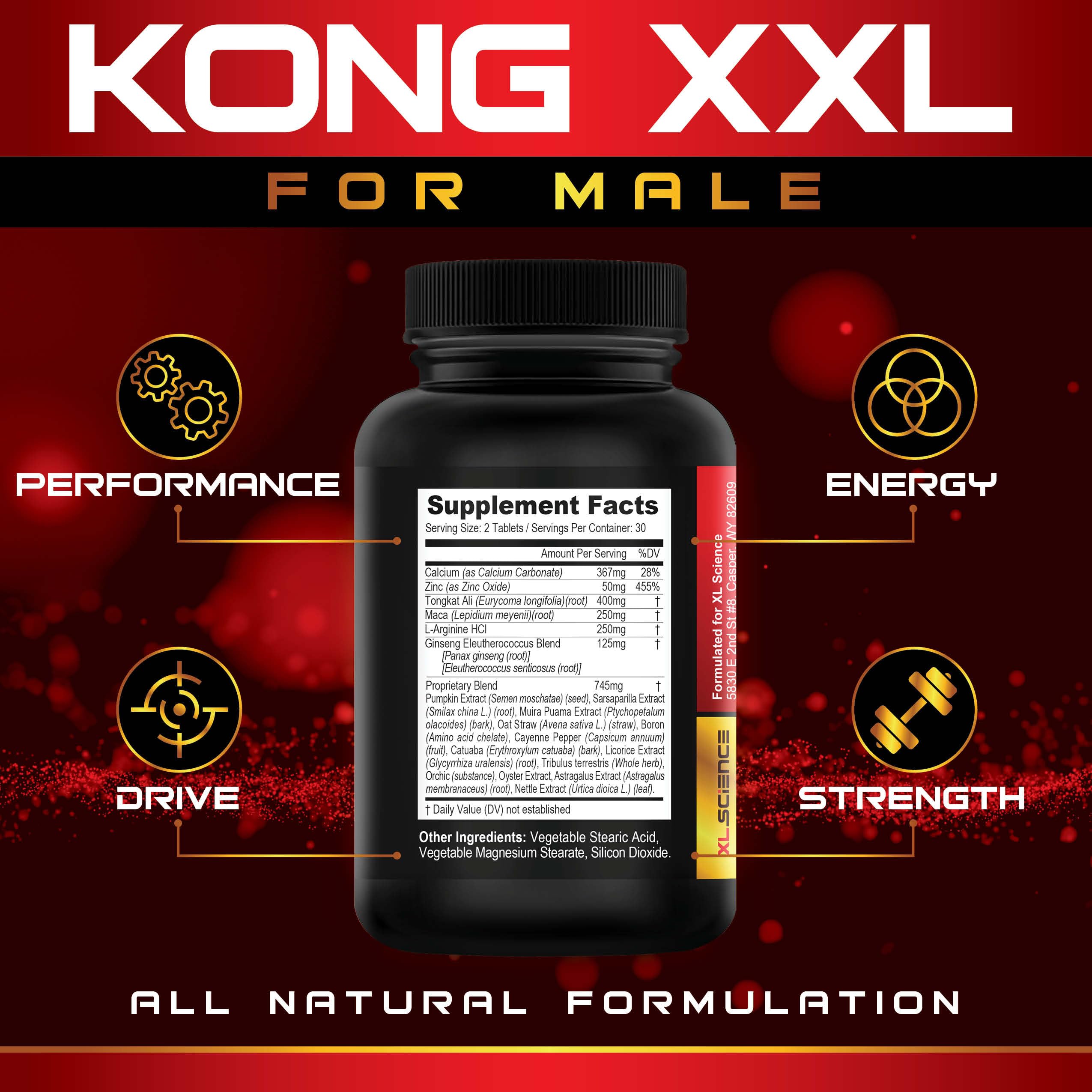 Close-up of Kong XXL bottle
