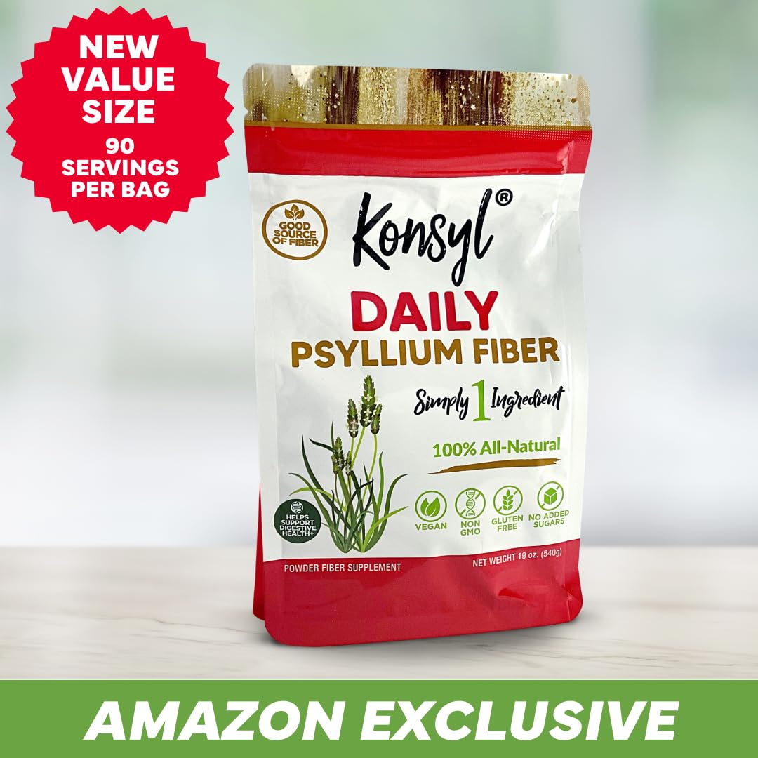 Konsyl Daily Psyllium Fiber Powder container opened