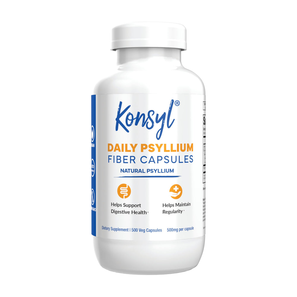 Konsyl Psyllium Fiber Capsules bottle, 500 count