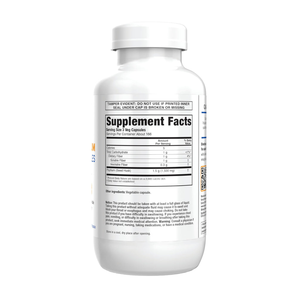 Close-up of Konsyl Psyllium Fiber Capsules