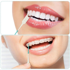 Close-up of soft silicone interdental brush heads