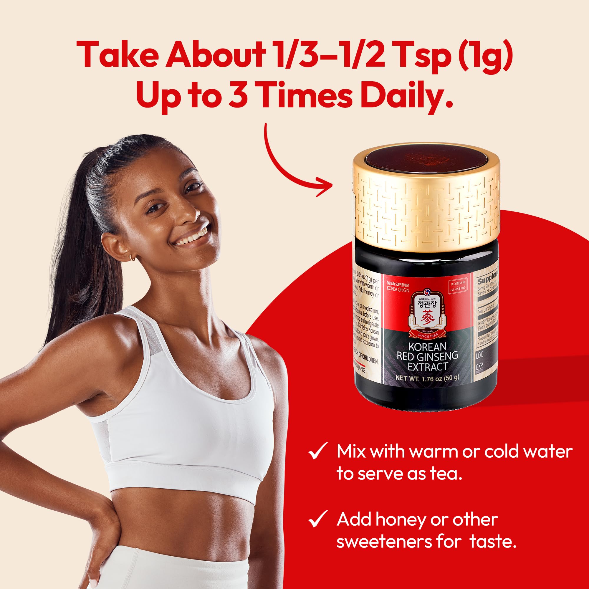 Vegan-friendly Panax ginseng energy booster