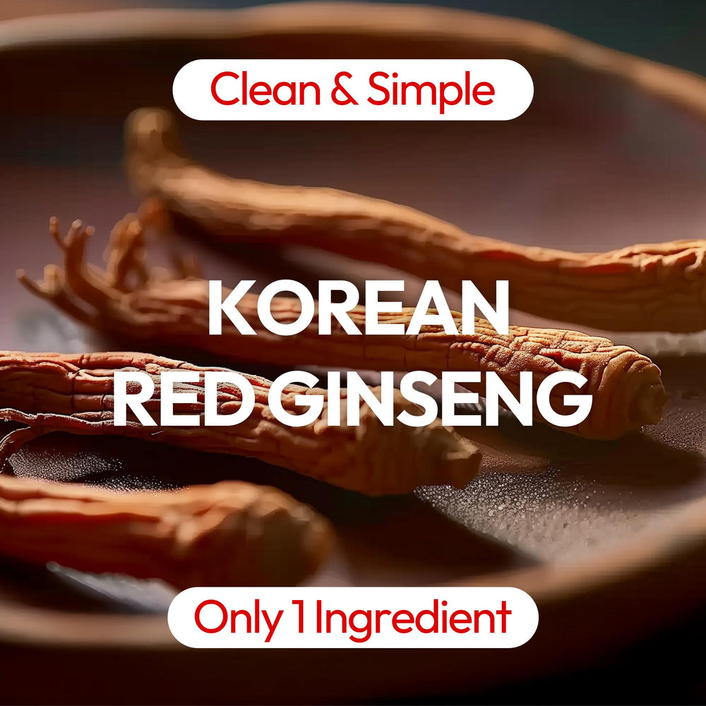 Close up of Korean red ginseng root extract ingredients