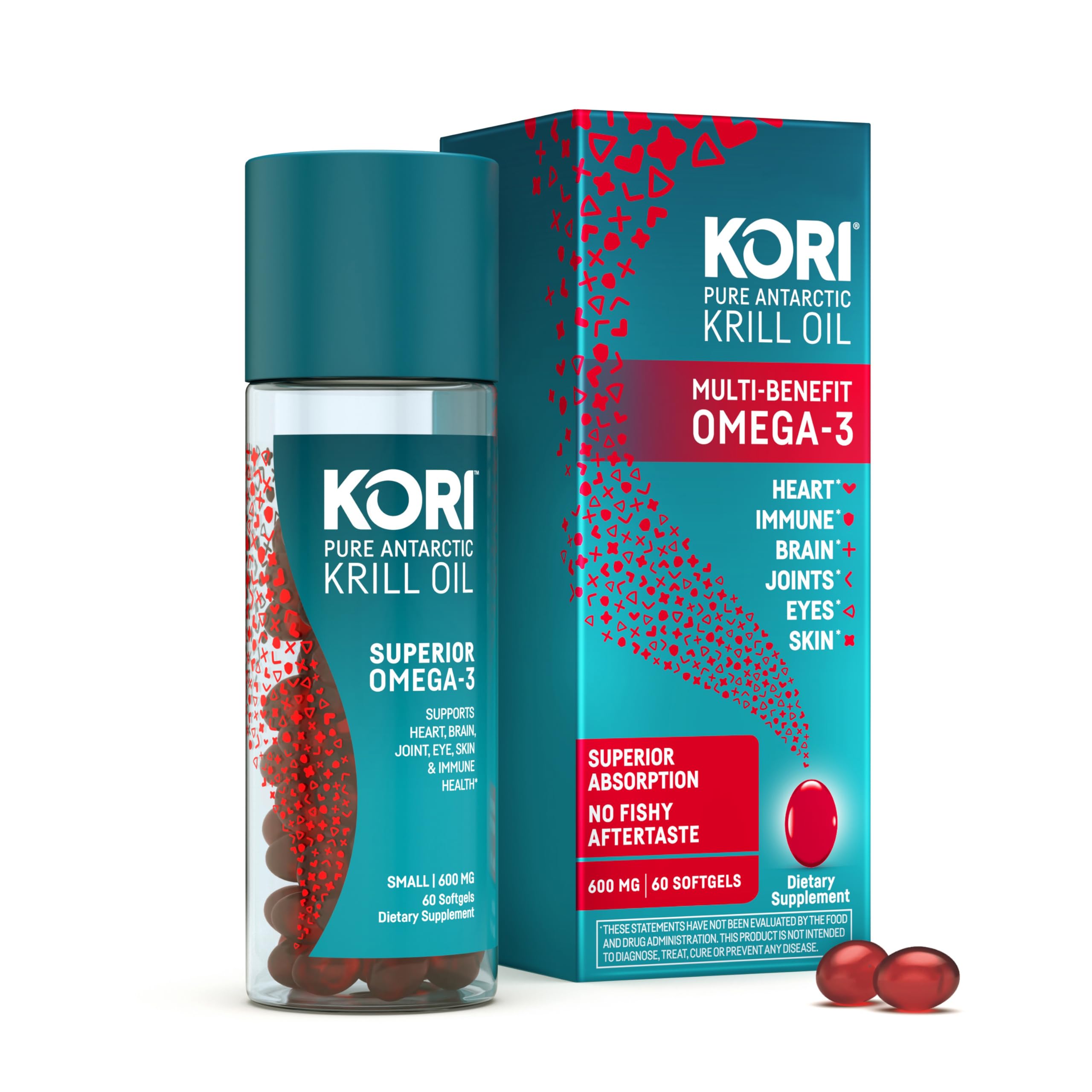 Kori Krill Oil 600mg softgel bottle