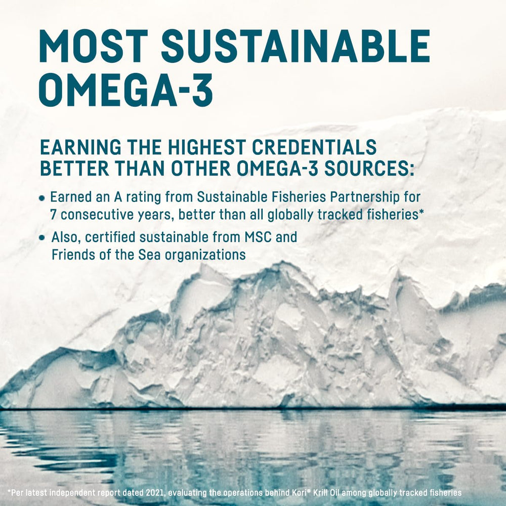 3-pack of Kori Krill Omega-3 Excel with softgels