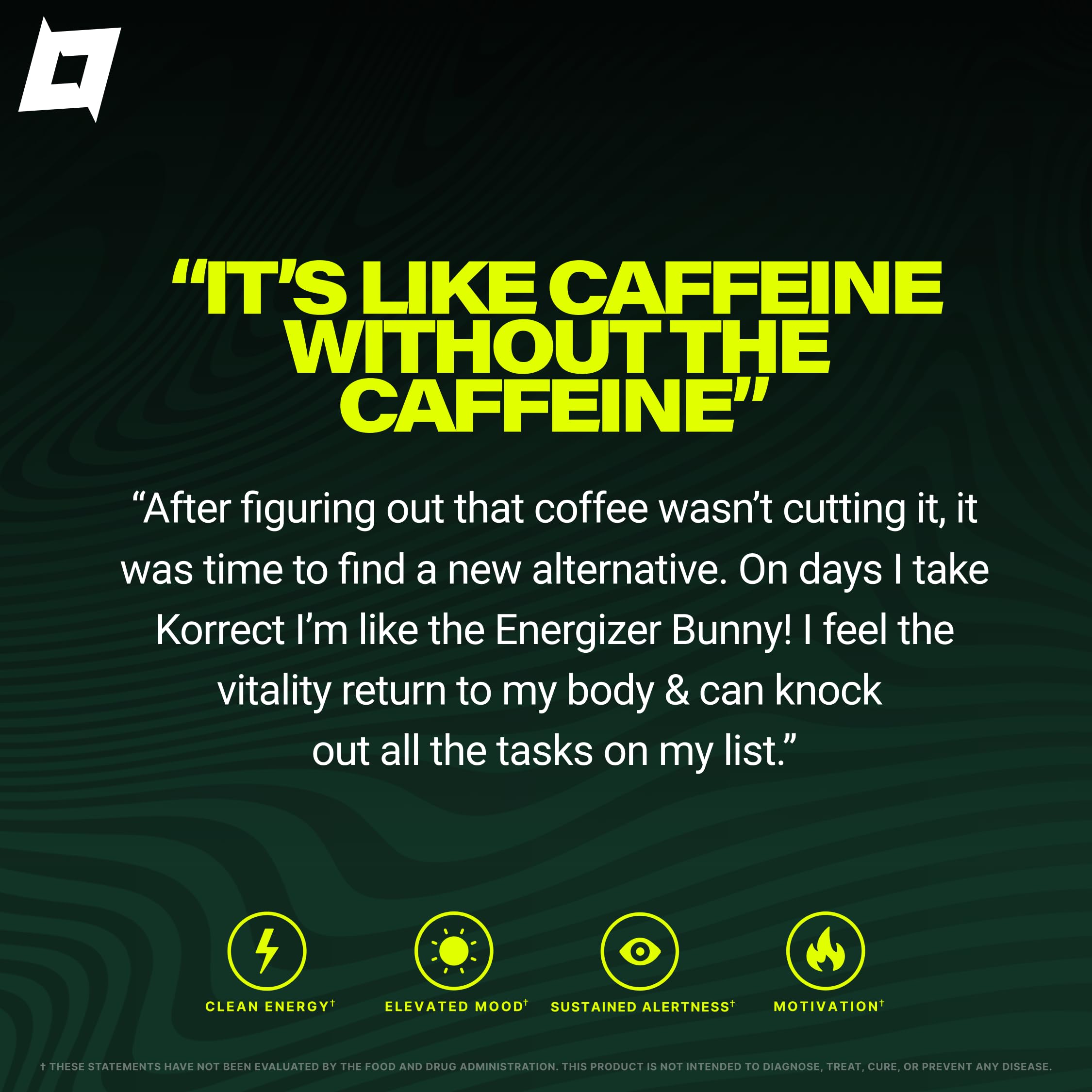 KORRECT LIFE manufacturing banner showing USA production and cGMP-compliant facilities