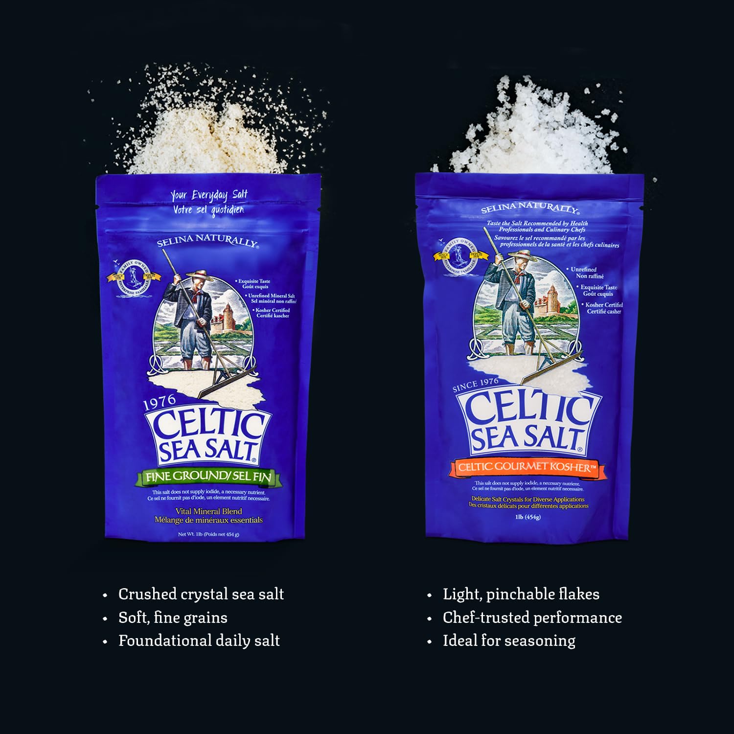 Kosher certified Celtic Sea Salt label