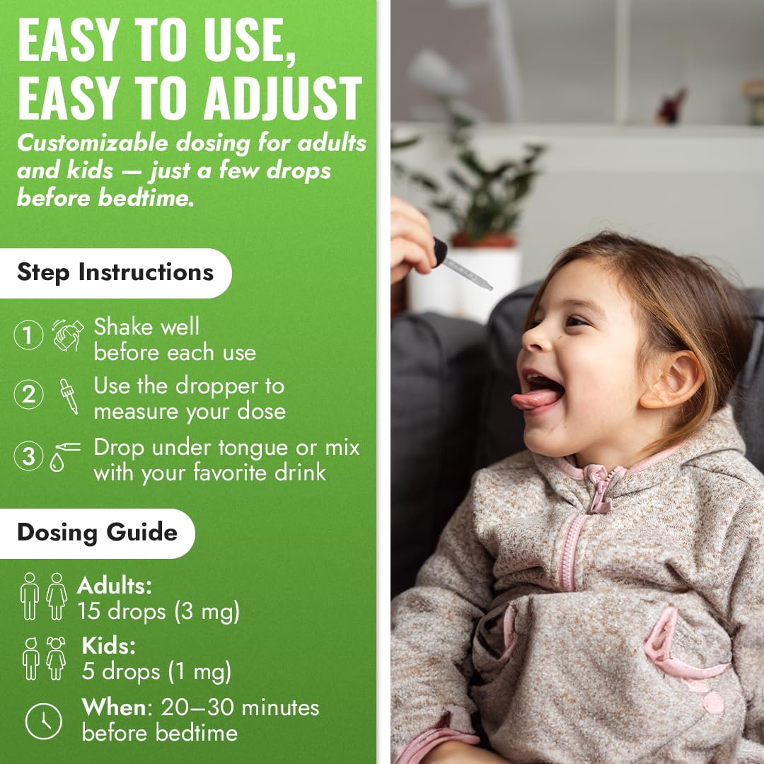 Kosher-certified, USA-made melatonin drops label