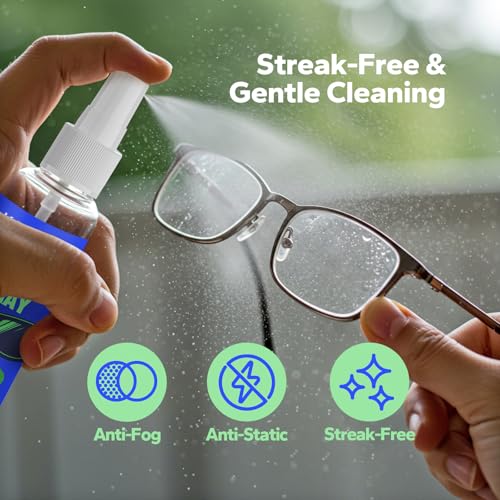 Two-pack cleaning kit with black and green microfiber cloths