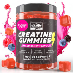 KP Creatine Monohydrate Gummies Mixed Berry front view 120 count