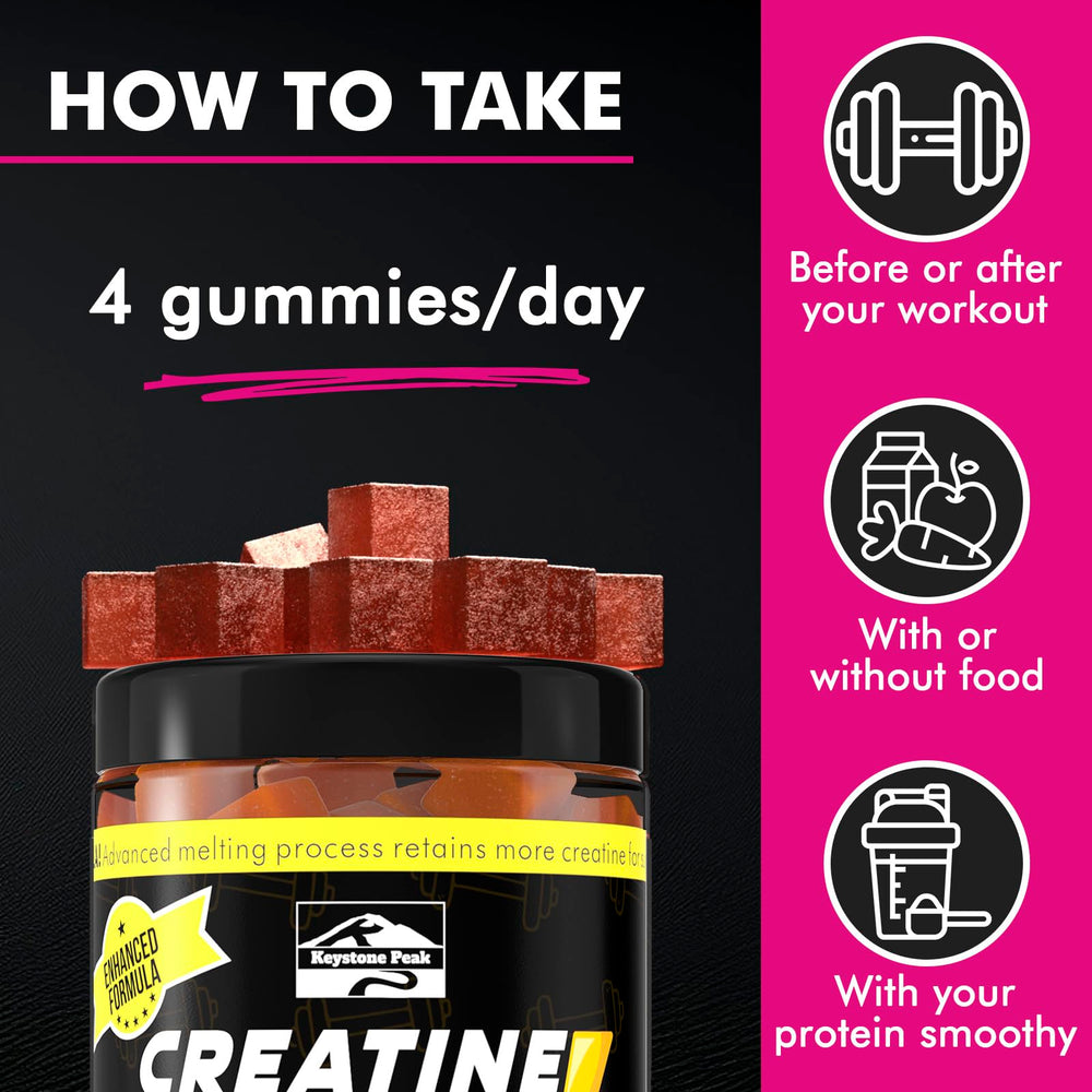 On-the-go creatine gummies in a gym bag