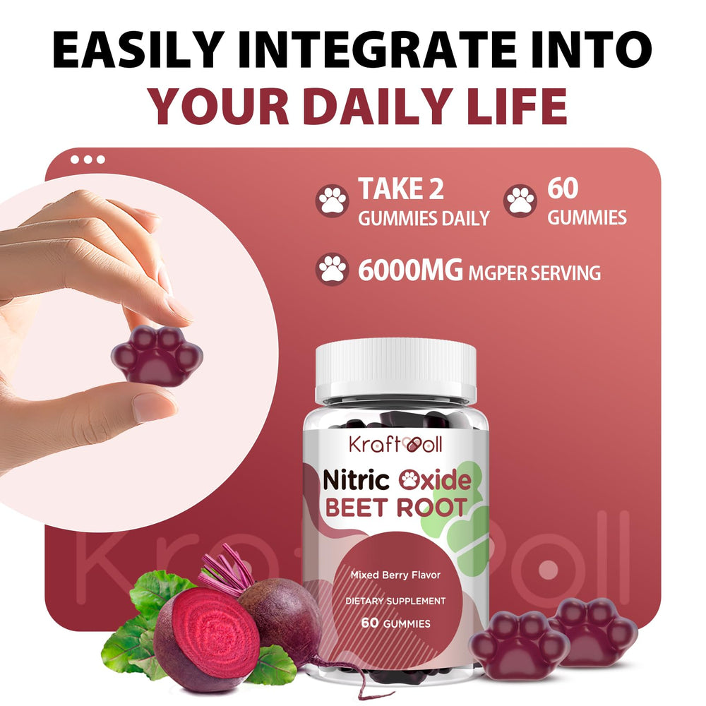 Kraftvoll Beet Root Gummies 60 gummies 30-day supply visual