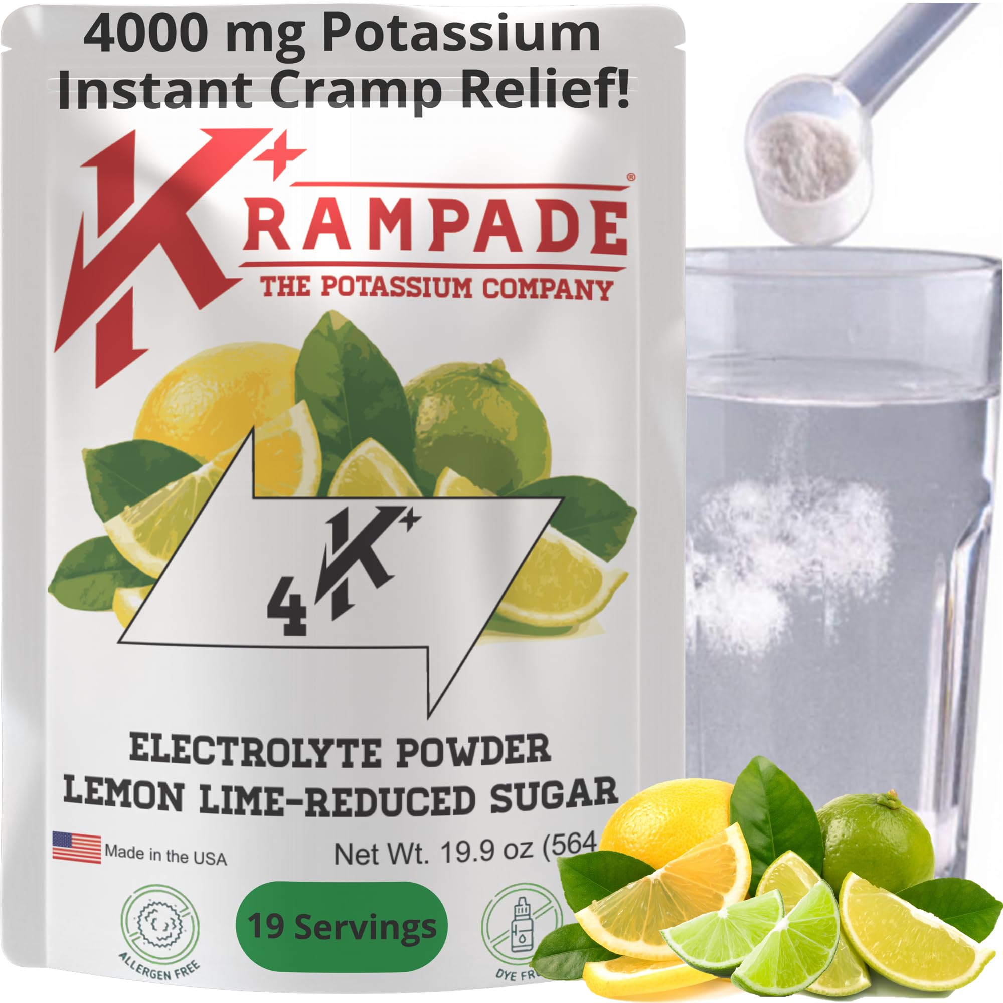Krampade Electrolytes Powder bottle with label