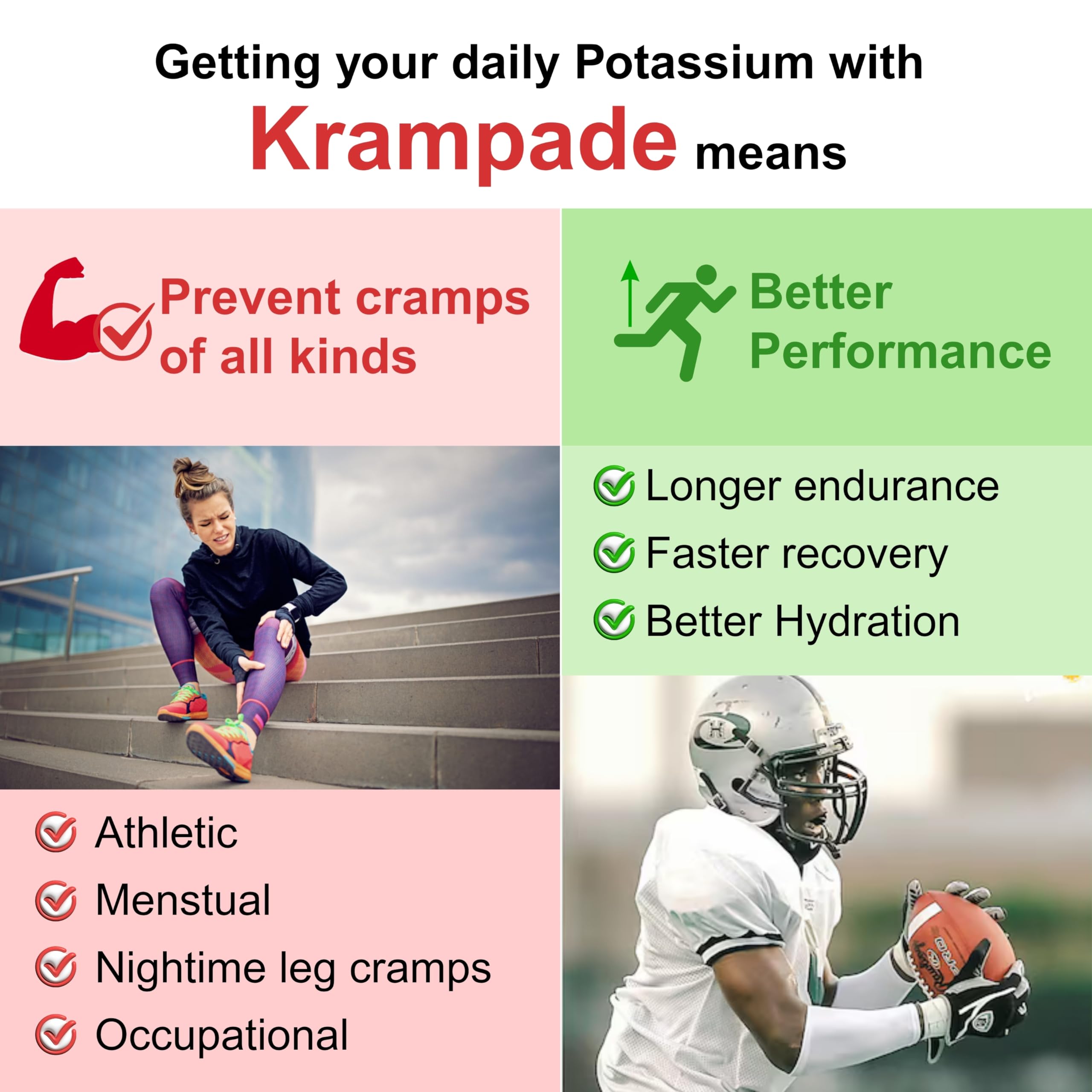 Krampade powder scoop in hand shows easy serving and fast mixing.