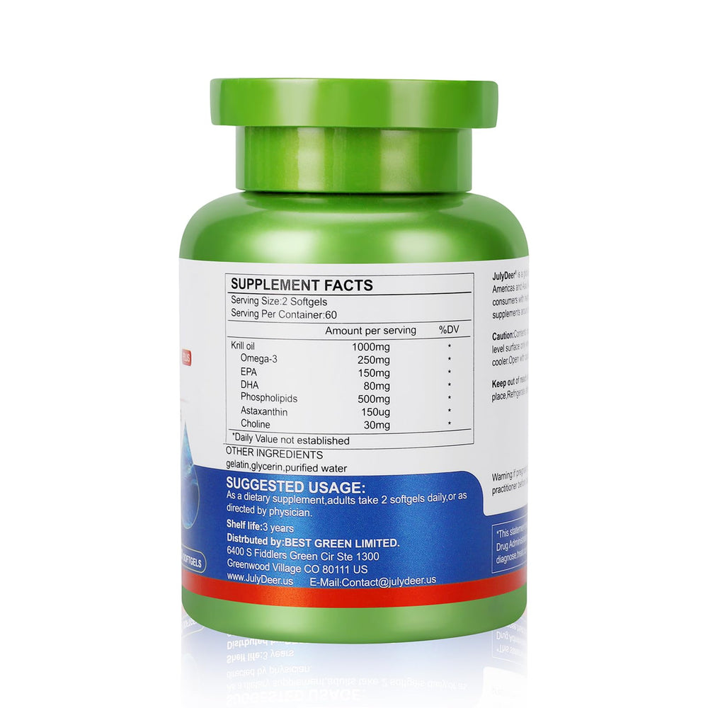 Two bottles of Krill Oil 1000 mg 240 softgels