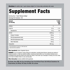 Krill oil softgels showing EPA, DHA and Astaxanthin