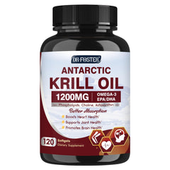 Krill oil 1200mg Antarctic omega-3 with EPA and DHA capsules
