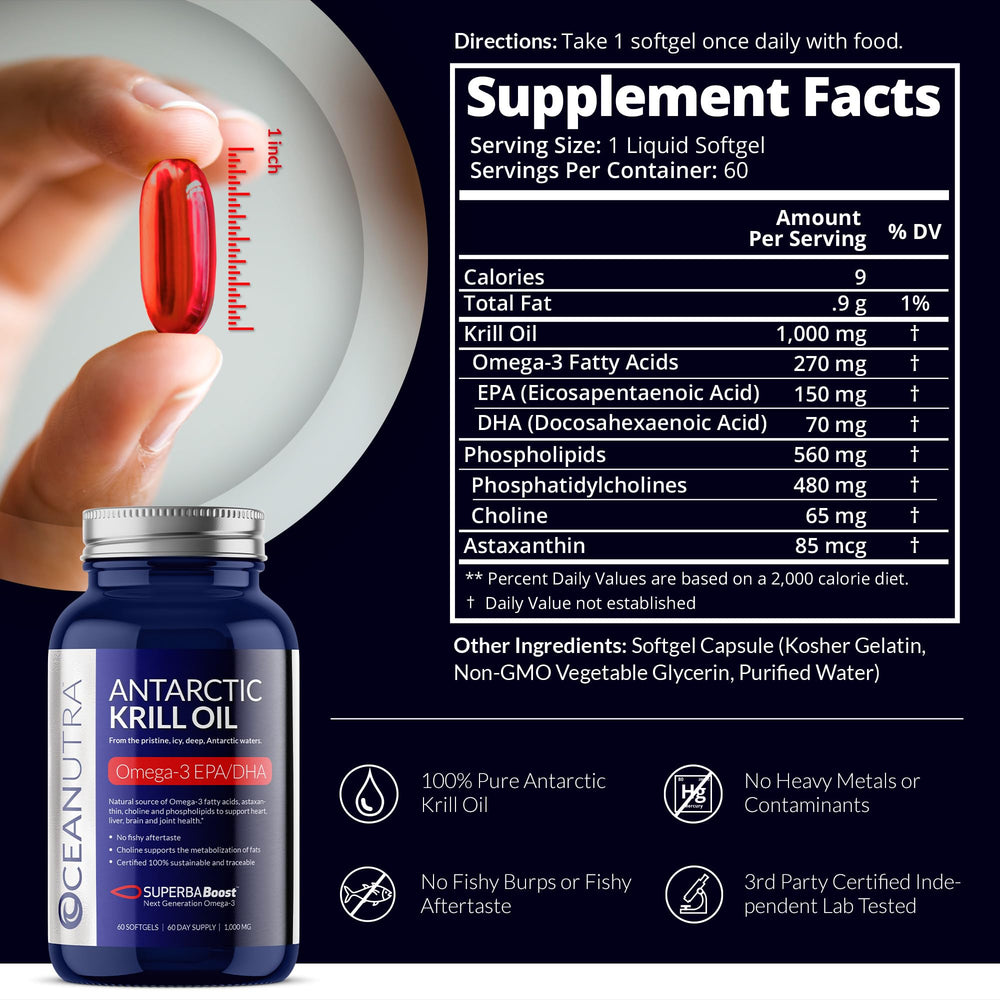 1000mg krill oil softgel detail