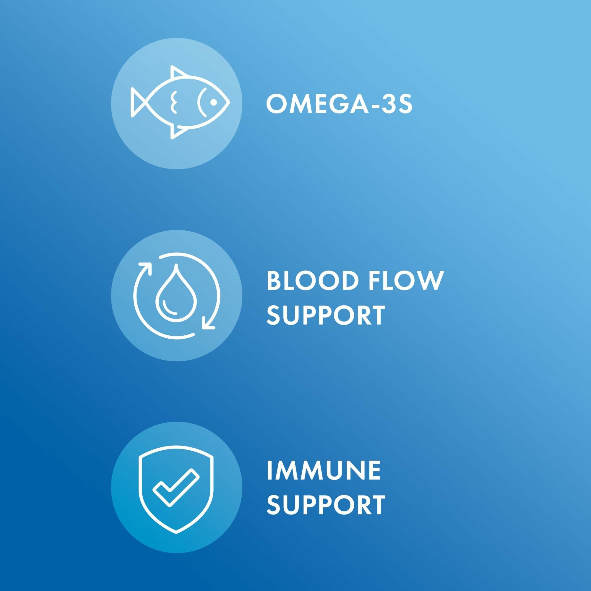 Krill oil capsules on white background with 2,000 mg per serving