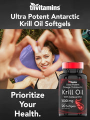 EPA and DHA amounts in Krill Oil (120 mg EPA, 80 mg DHA)