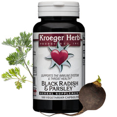 Bottle of Kroeger Herb Black Radish & Parsley supplement