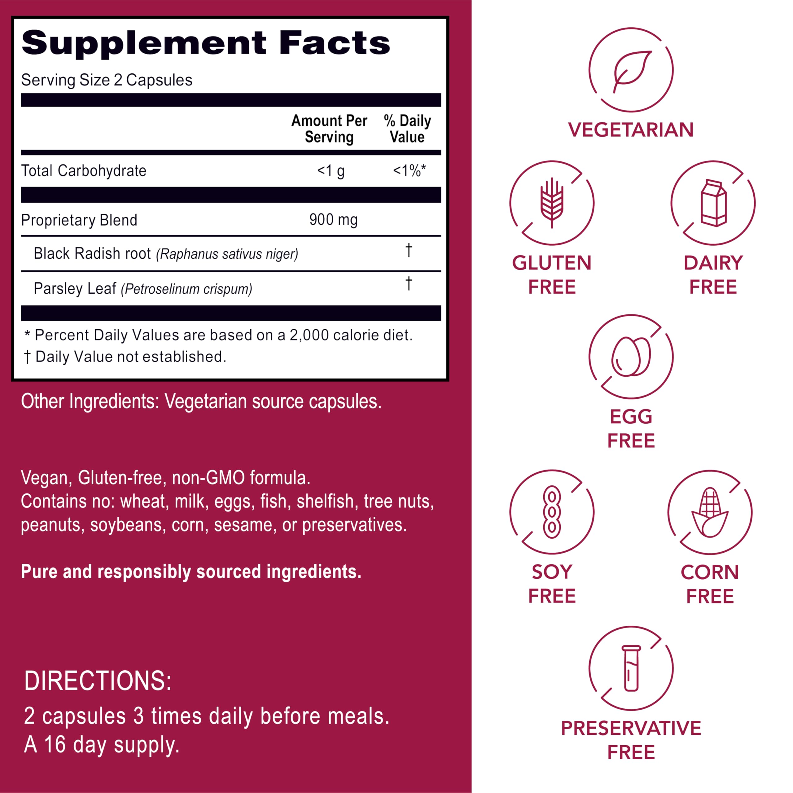 Made in USA Kroeger Herb supplement packaging