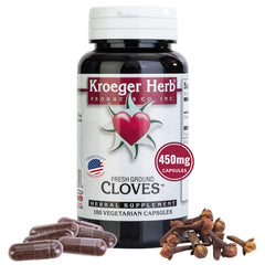 Kroeger Herb Cloves Capsules bottle – 100 count