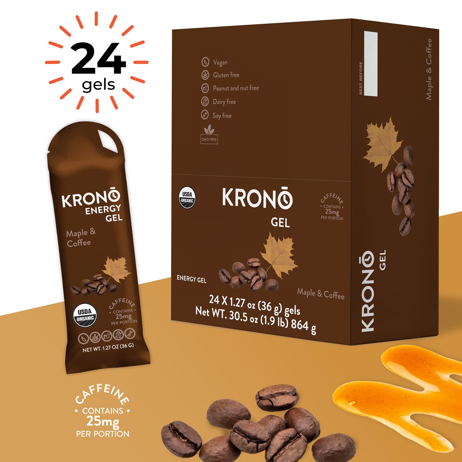 Athlete using Krono Energy Gel during workout