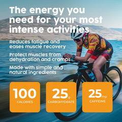 Nutrition label on Krono Energy Gel packaging